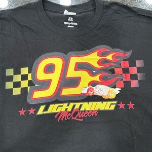 NEW Disney Cars Lightning McQueen Men’s Black 5XL T-Shirt